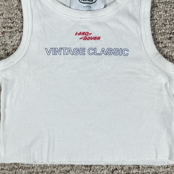 Land Rover Ribbed Cropped Tank White Size Medium - Picture 5 of 5
